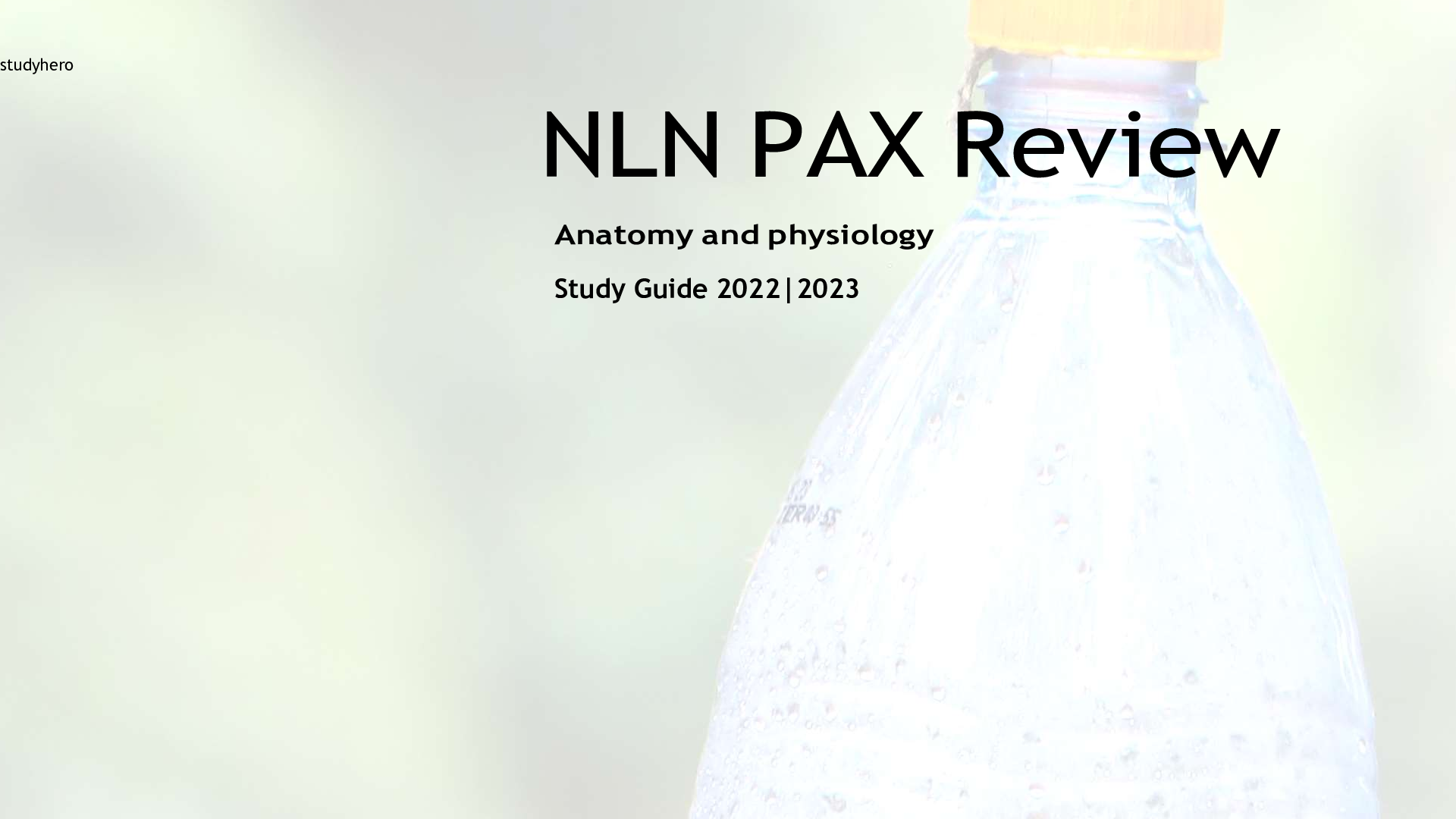 Preview image for NLN PAX Review Anatomy and physiology Study Guide 2022|